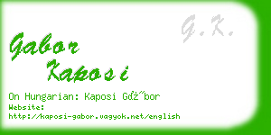 gabor kaposi business card